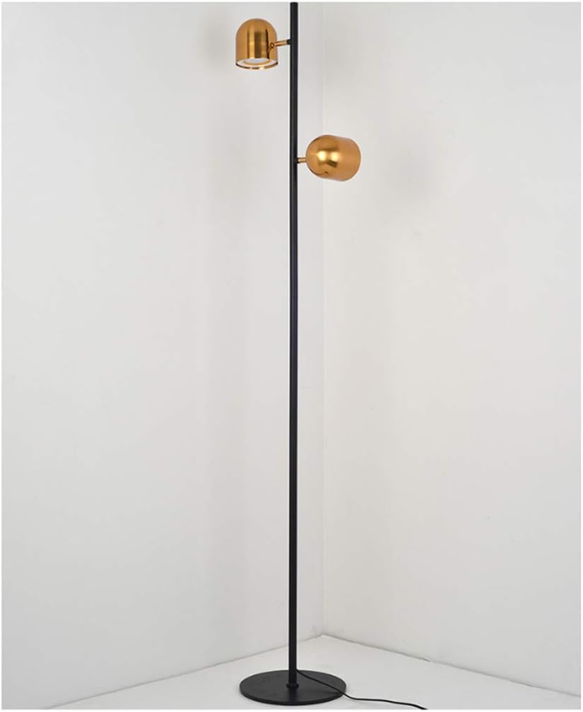 フロアランプ 現代のゴールデンダブルヘッドブラシ付きのLEDの母親